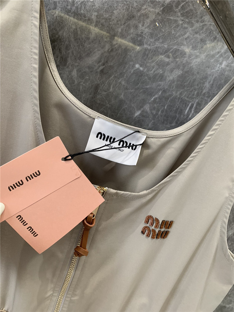 M1um1u sleeveless dress with waist and hem replica d&g clothing