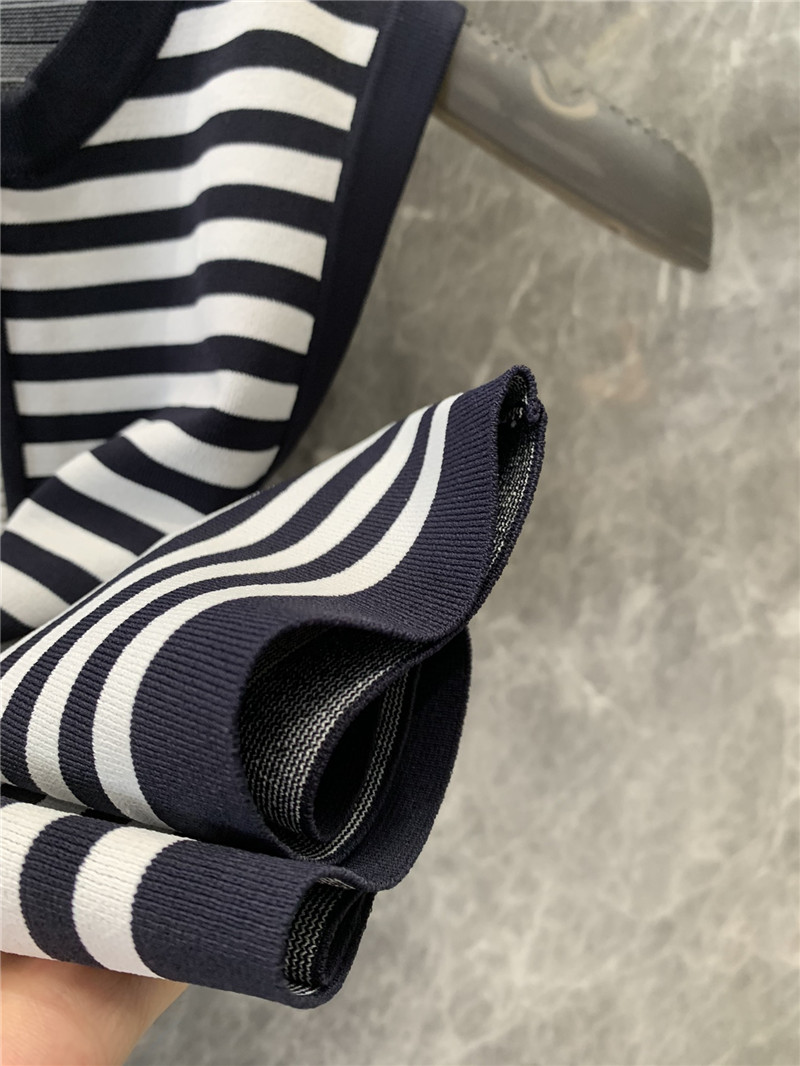 D10r zipper jacquard striped knitted vest replicas clothes