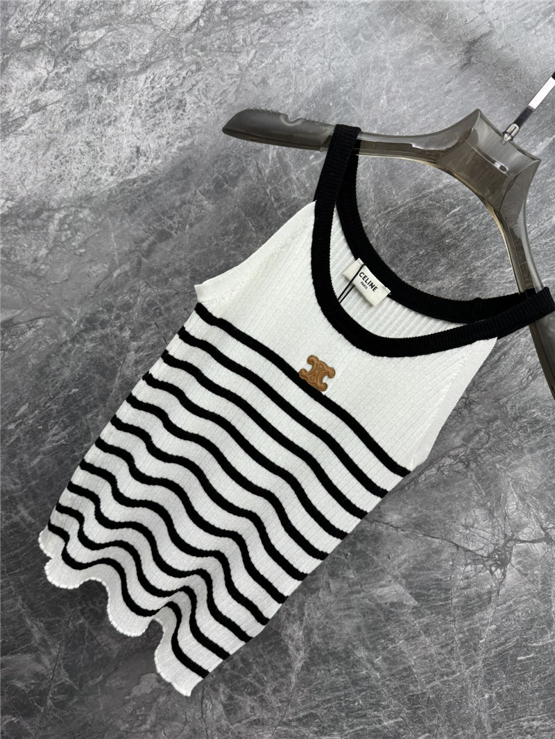 Ce1i*e striped camisole knit vest replica clothes