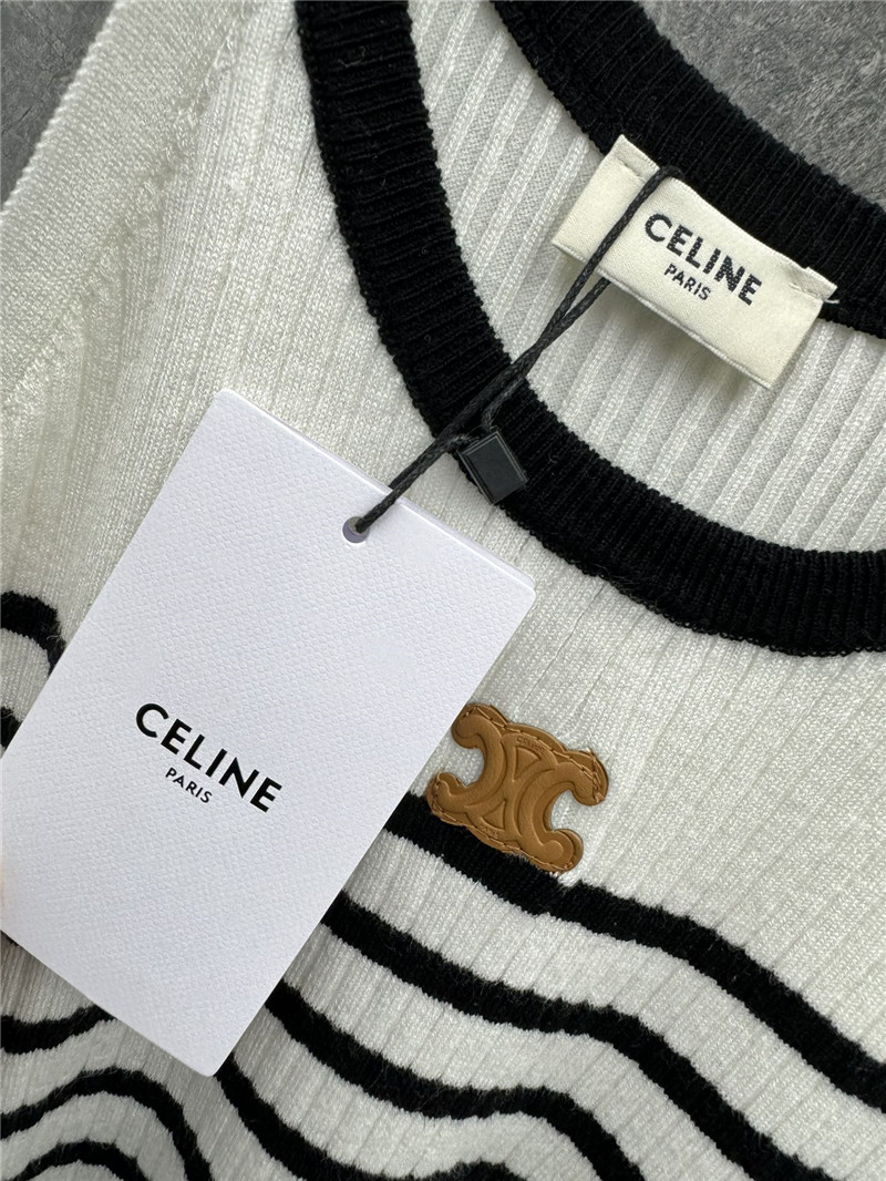 Ce1i*e striped camisole knit vest replica clothes
