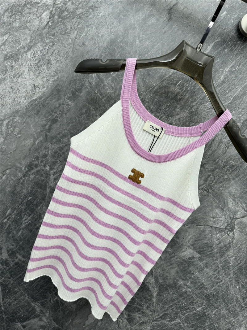 Ce1i*e striped camisole knit vest replica clothes