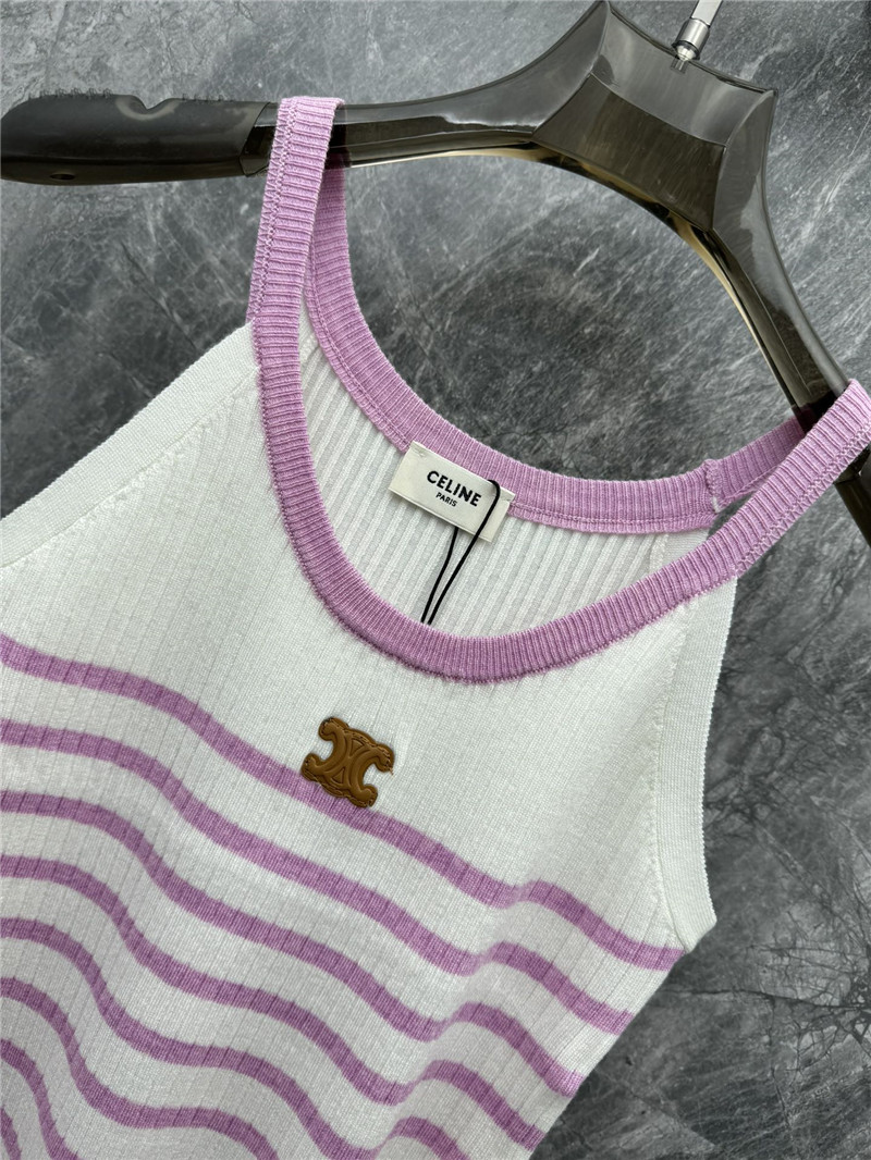 Ce1i*e striped camisole knit vest replica clothes