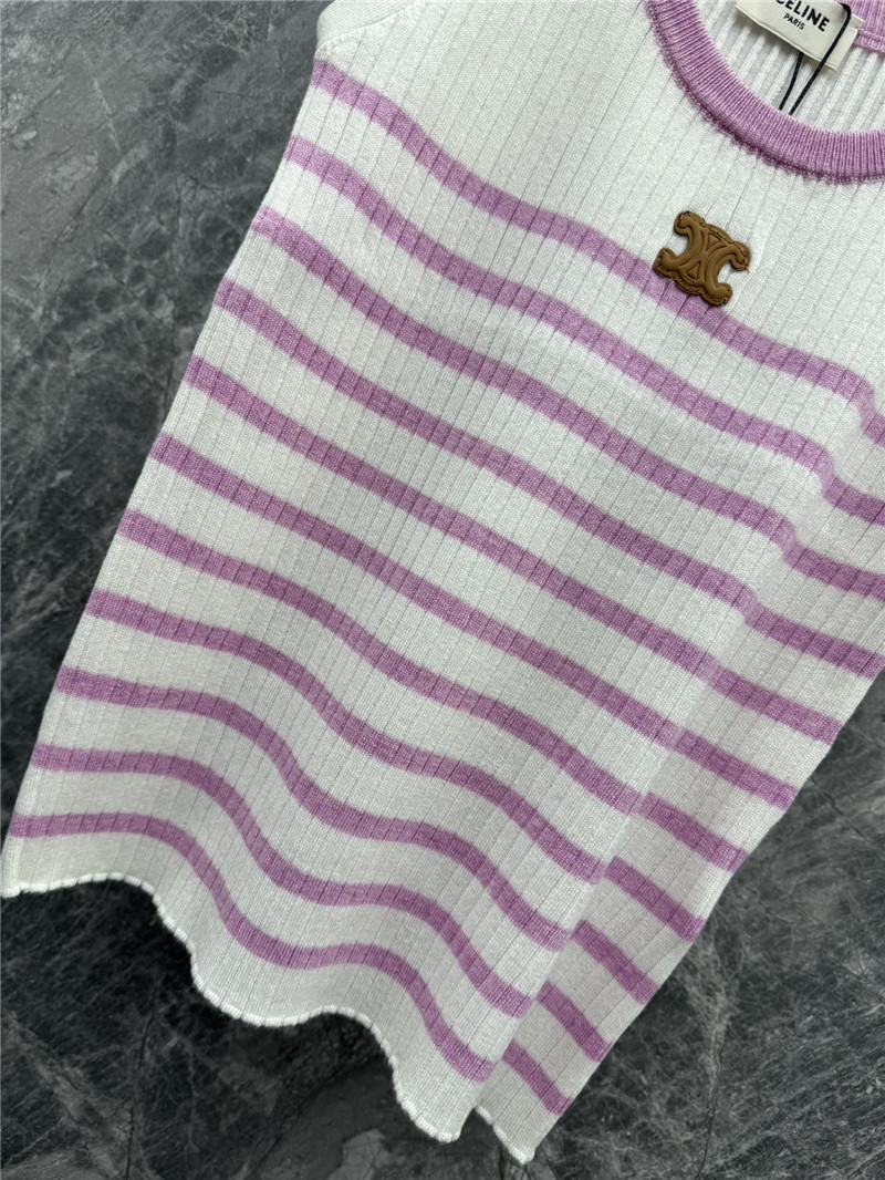 Ce1i*e striped camisole knit vest replica clothes