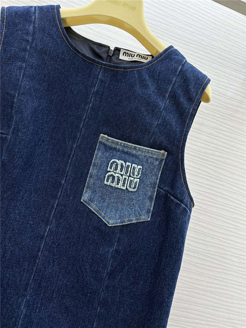 M1um1u denim dress replicas clothes
