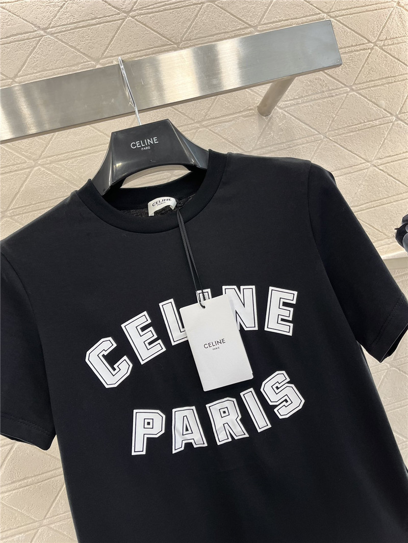 Ce1i*e round neck letter print t-shirt replica d&g clothing