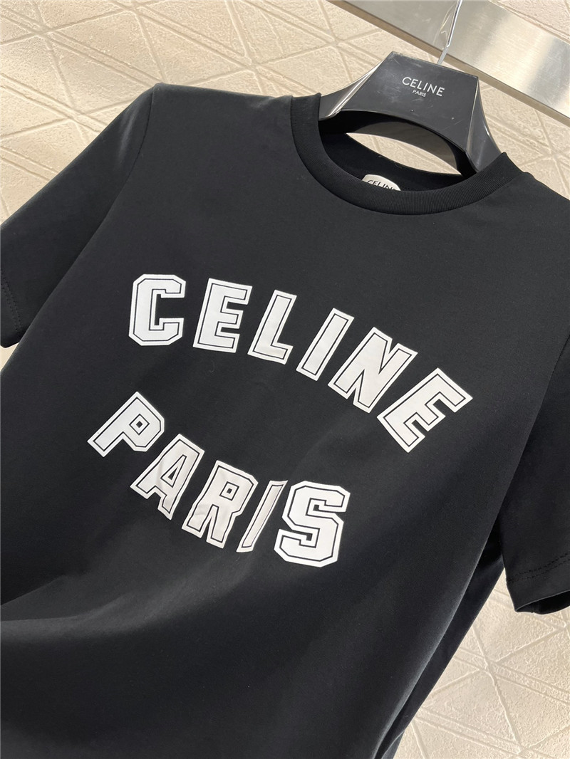 Ce1i*e round neck letter print t-shirt replica d&g clothing