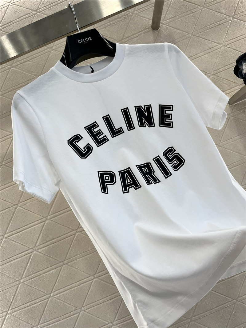 Ce1i*e round neck letter print t-shirt replica d&g clothing