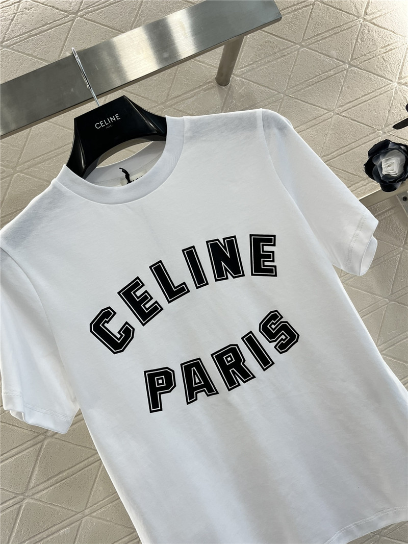 Ce1i*e round neck letter print t-shirt replica d&g clothing