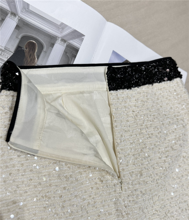 Ch**el small fragrance style sequin suit replica clothes