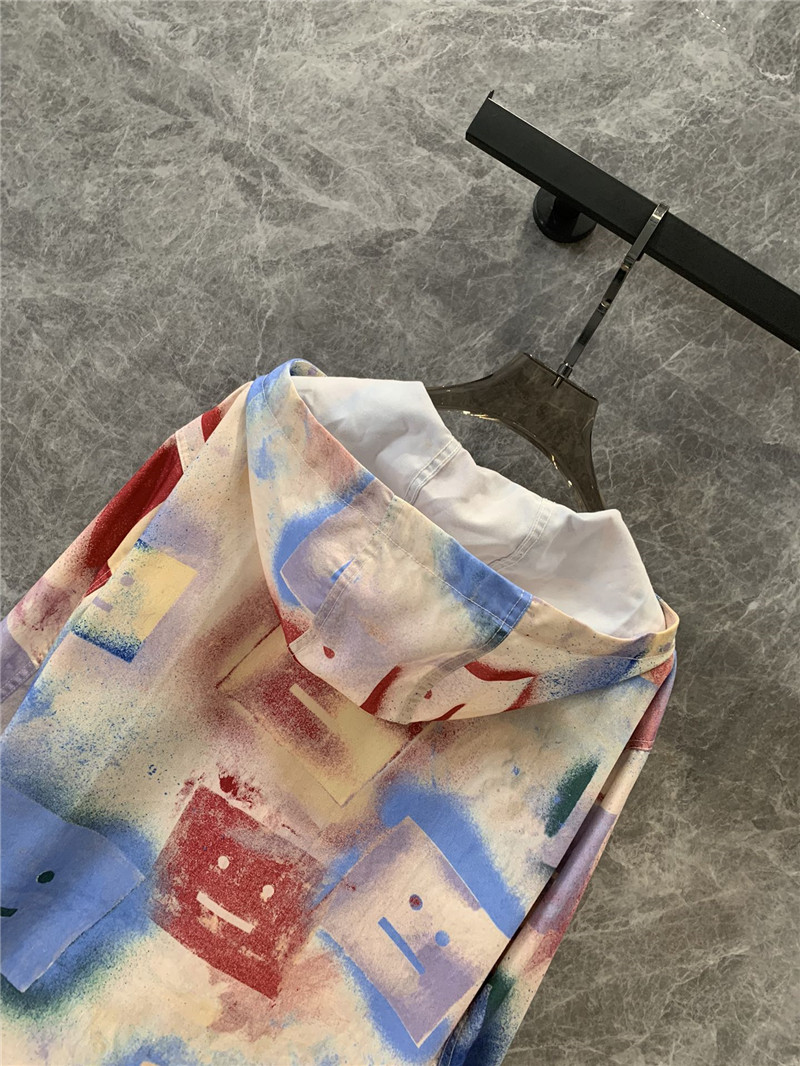 acne studios printed hooded jacket replica clothing