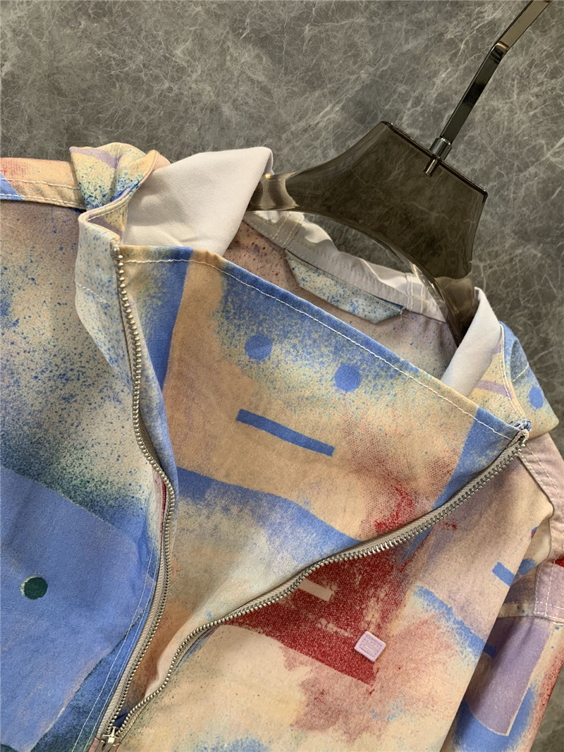 acne studios printed hooded jacket replica clothing
