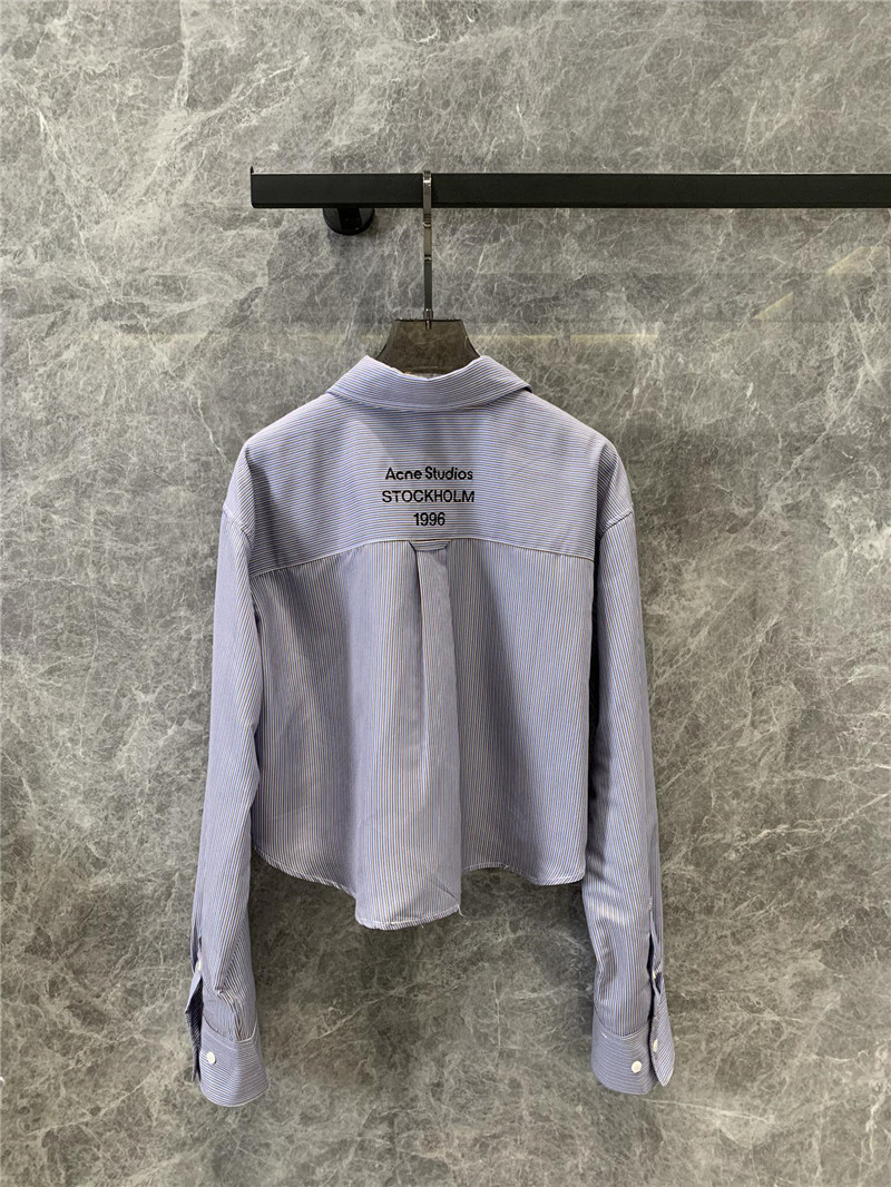 acne studios short striped long-sleeved shirt replica clothes