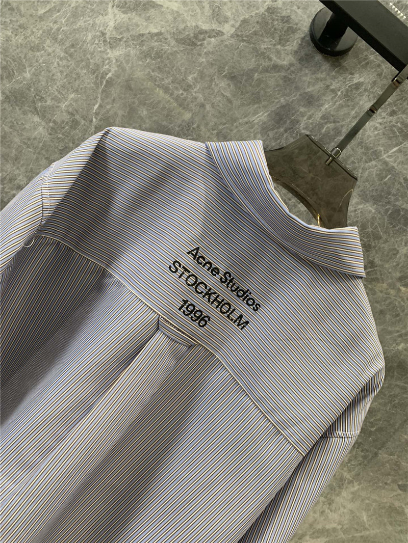 acne studios short striped long-sleeved shirt replica clothes