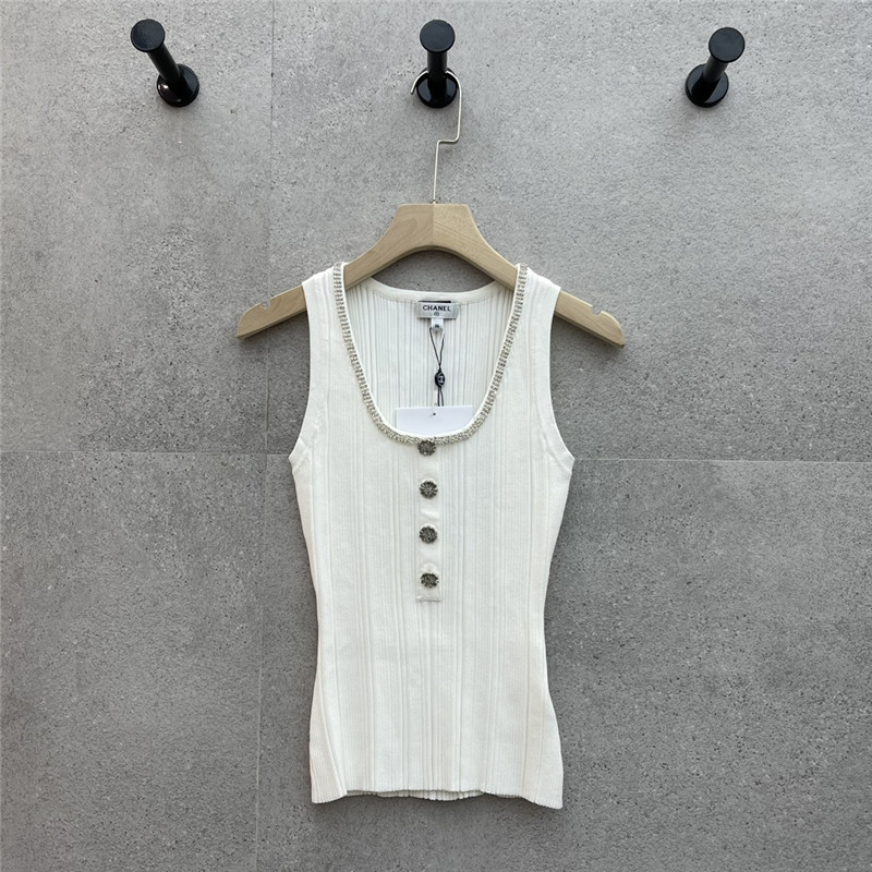 Ch**el u-neck knitted vest replicas clothes
