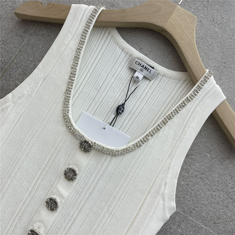 Ch**el u-neck knitted vest replicas clothes