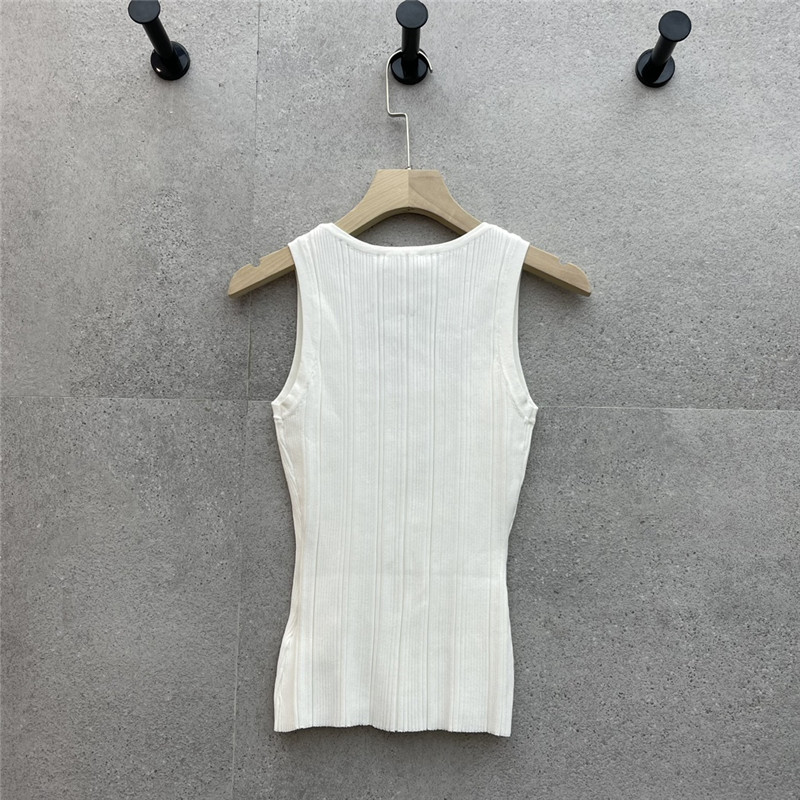 Ch**el u-neck knitted vest replicas clothes