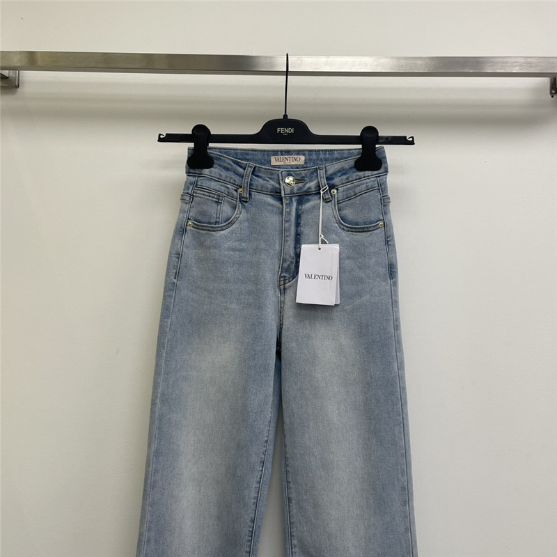 Va1e*ntin0 classic printed jeans replicas clothes