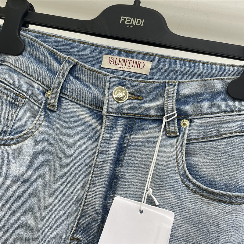 Va1e*ntin0 classic printed jeans replicas clothes