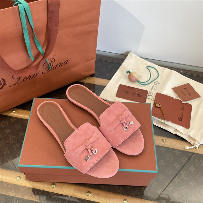 L0r0 P1ana summer charms sandals in halite suede goatskin