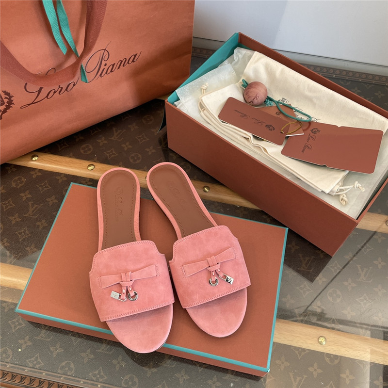 L0r0 P1ana summer charms sandals in halite suede goatskin