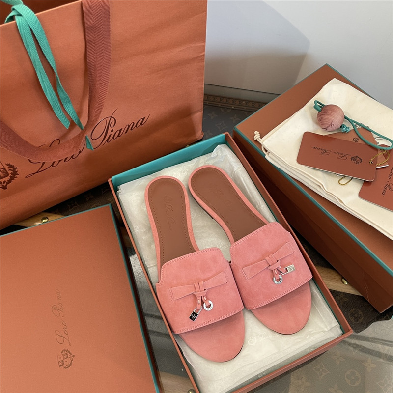 L0r0 P1ana summer charms sandals in halite suede goatskin