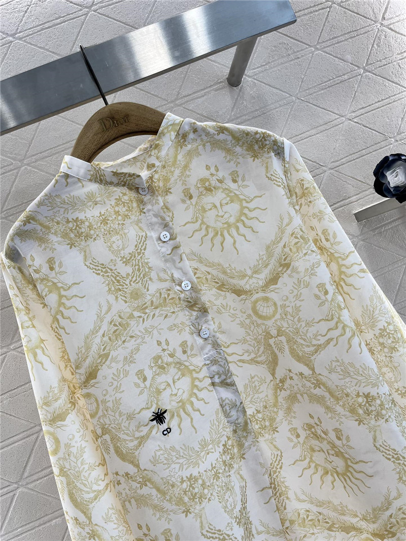 D10r cotton and linen animal shirt replica designer clothes