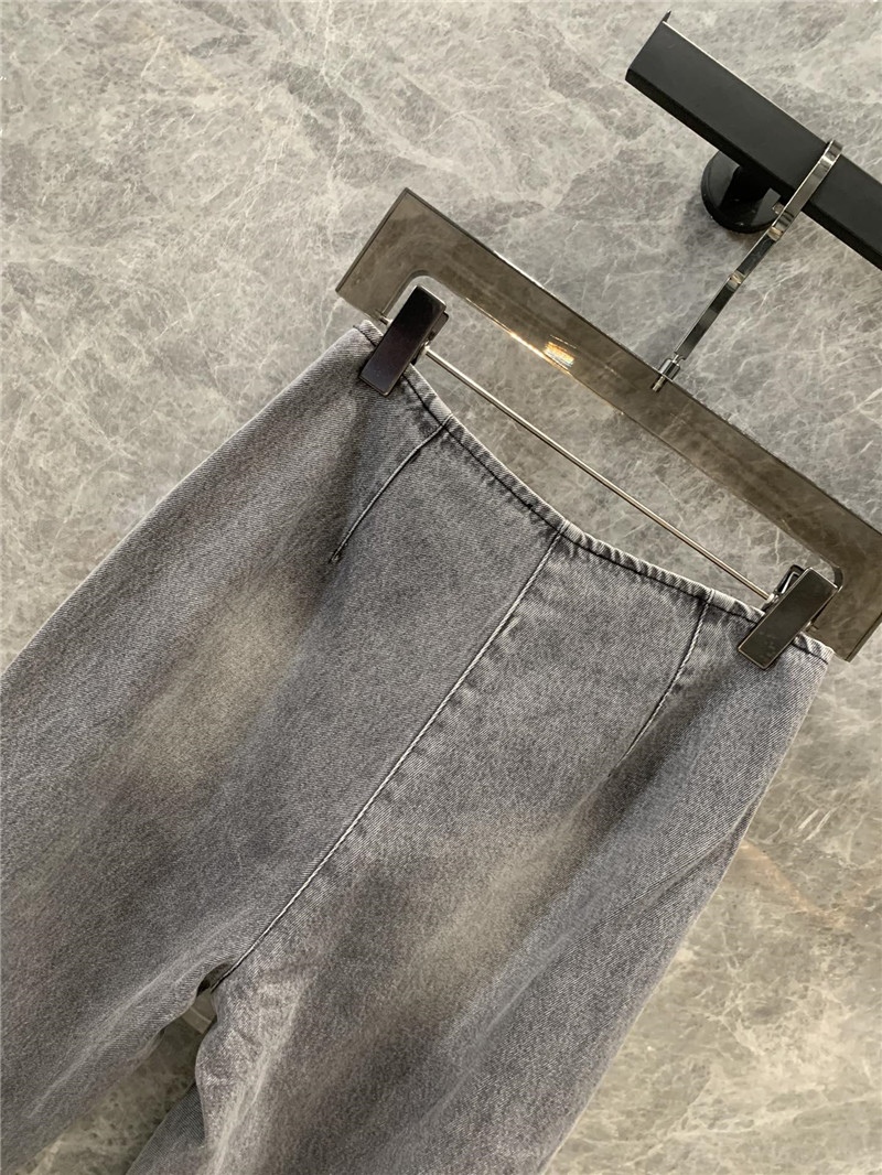 Ch**el camellia hollow front pocket jeans replica clothes