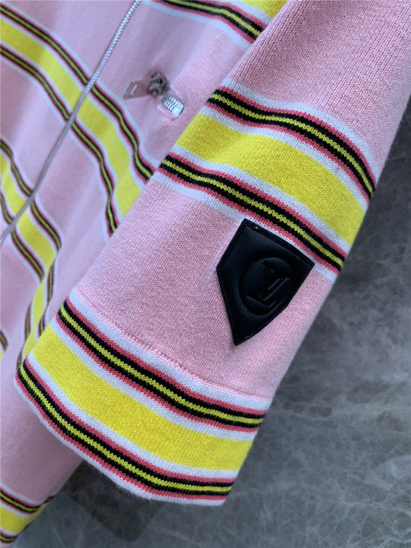 l0vis Vvtt0n lv zipper chest striped sweater replica clothes