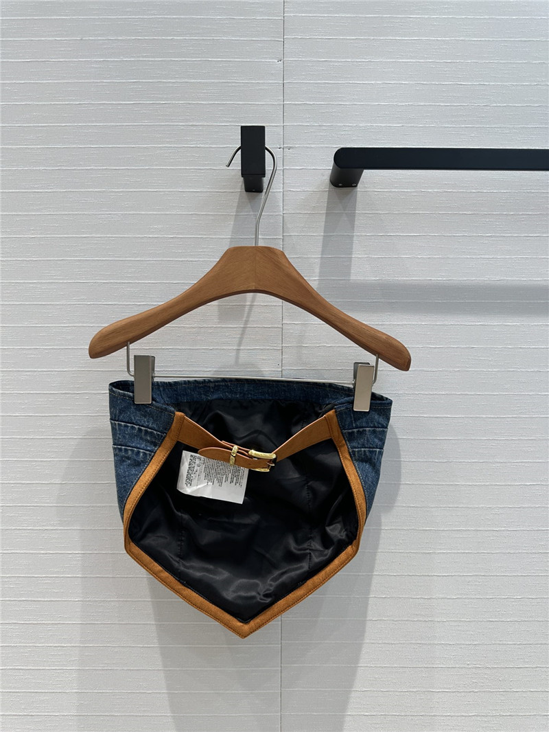 M1um1u denim tube top small vest replicas clothes