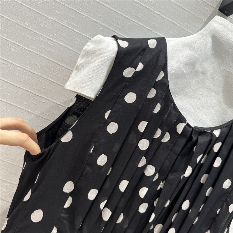 Vanitoo polka dot print silk-cotton dress replica clothes