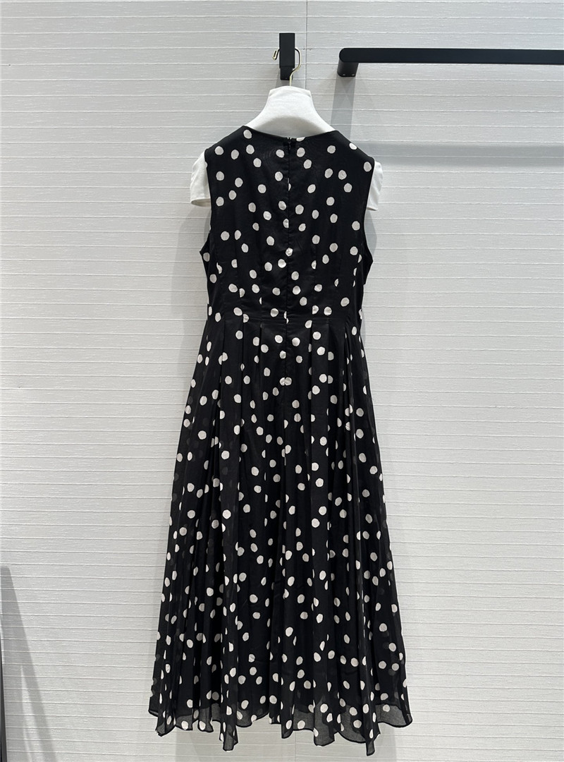 Vanitoo polka dot print silk-cotton dress replica clothes