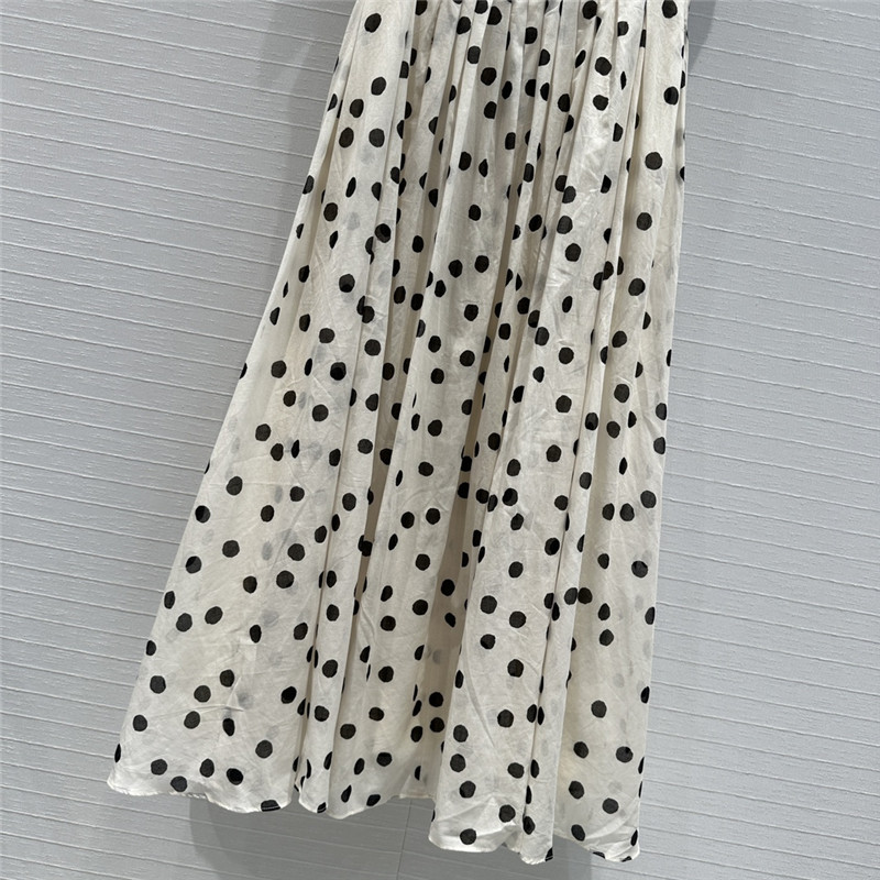 Vanitoo polka dot print silk-cotton dress replica clothes