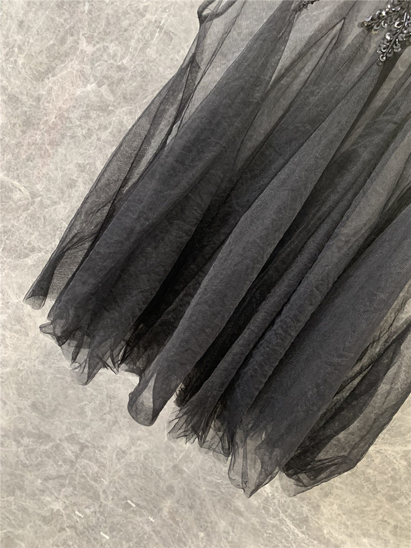 M1um1u round neck sleeveless mesh rhinestone top replicas clothes