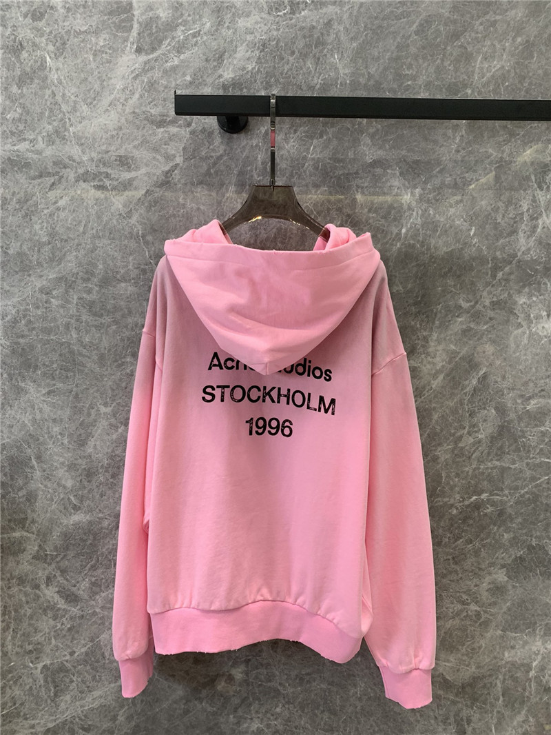 acne studios distressed hooded sweatshirt replica clothes