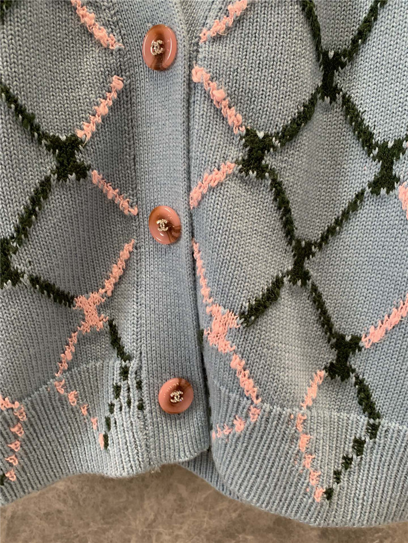 Ch**el knitted v-neck vest replica designer clothes