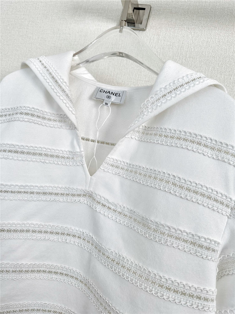 Ch**el lace striped top replica d&g clothing