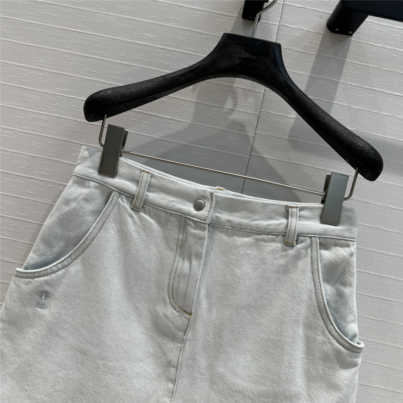 D10r washed light blue denim skirt replica d&g clothing