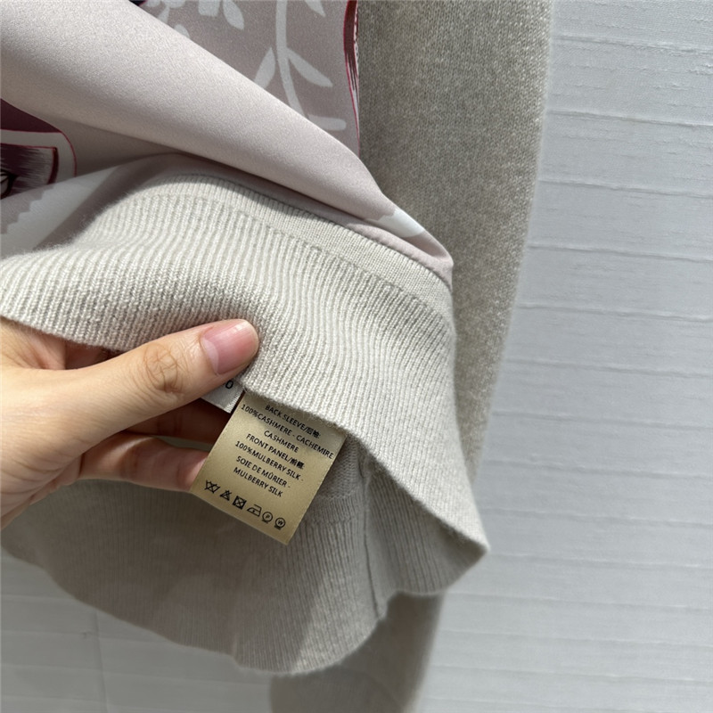 H**me5 saddle print pattern patchwork knitted top replica clothes