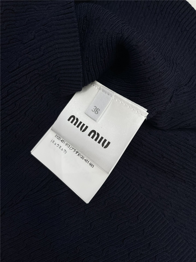 M1um1u slim knitted long-sleeved replica clothes