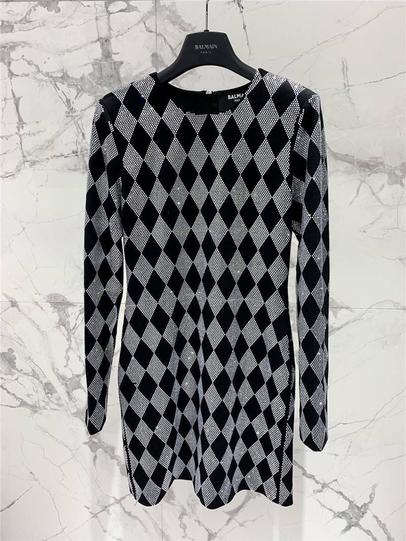 Balmain rhinestone dress cheap replica designer clothes