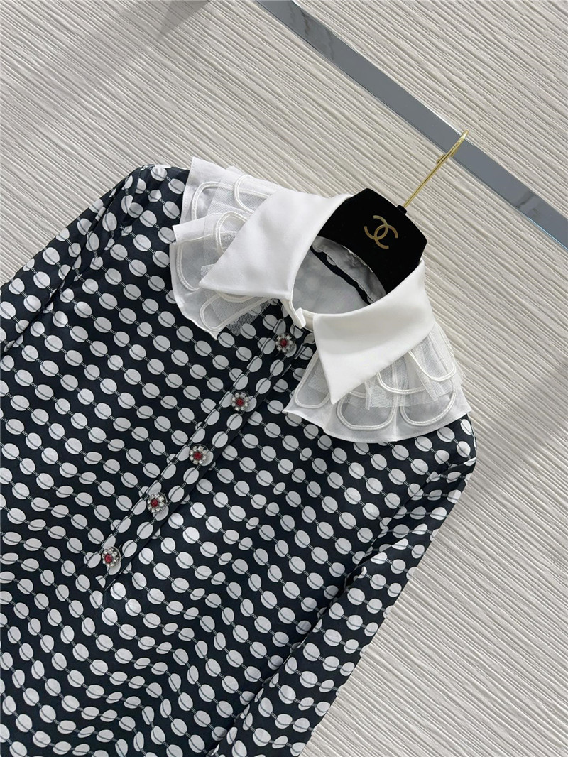 M1um1u polka dot french dress cheap replica designer clothes