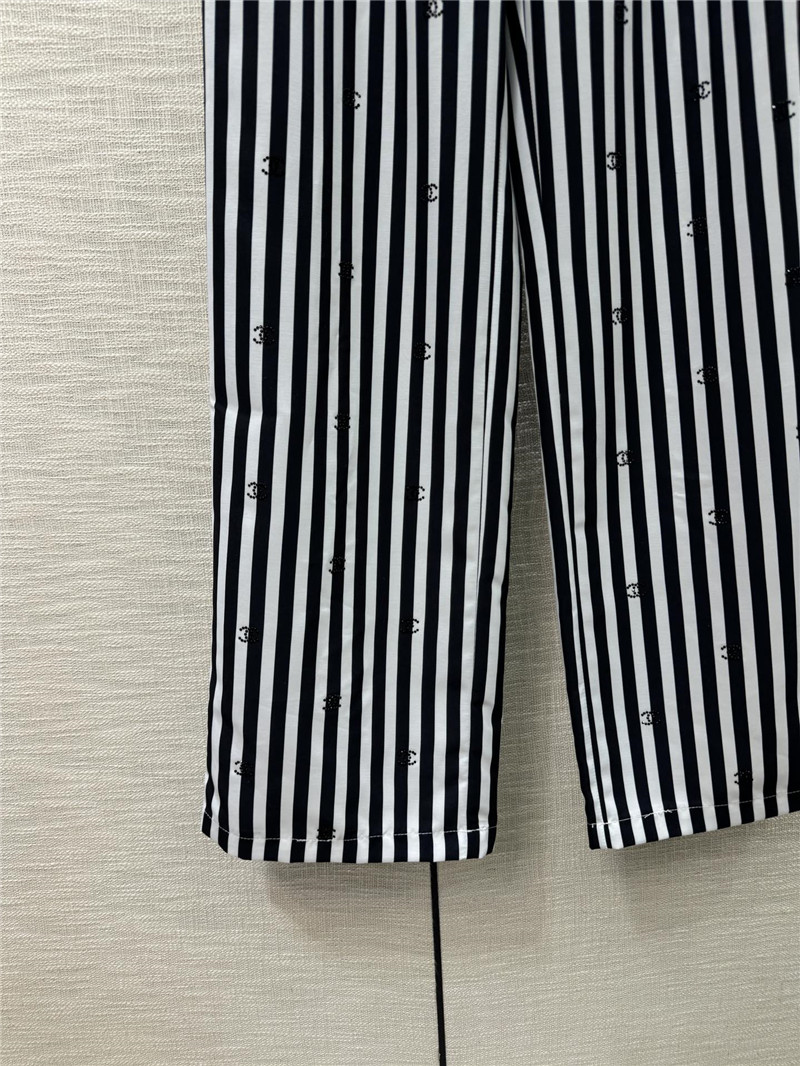ch**el hot D1am0nd double c striped trousers replicas clothes
