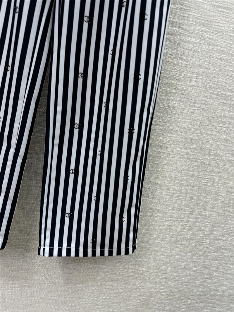 ch**el hot D1am0nd double c striped trousers replicas clothes