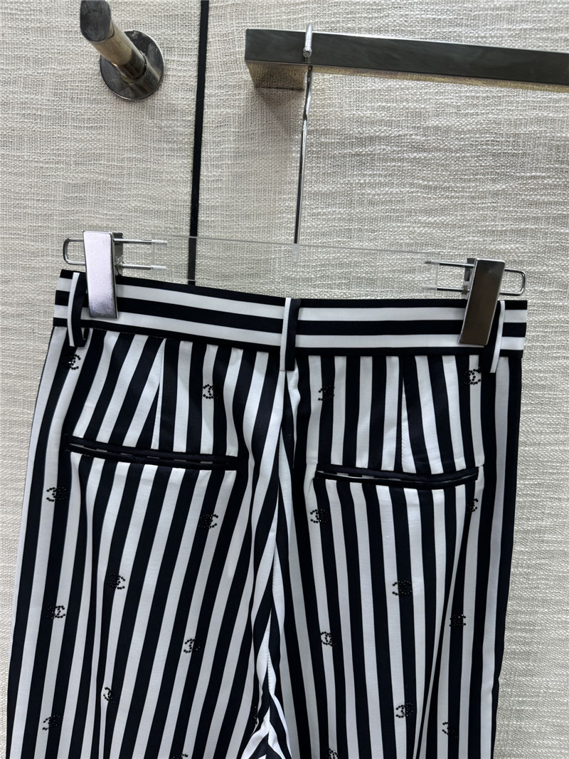 ch**el hot D1am0nd double c striped trousers replicas clothes