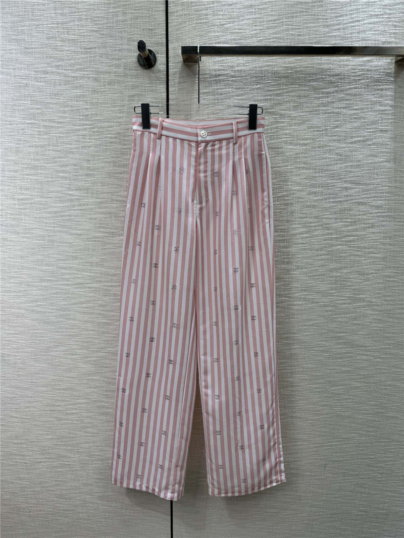 ch**el hot D1am0nd double c striped trousers replicas clothes