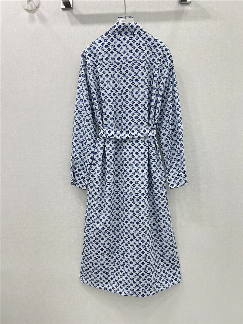 l0vis Vvtt0n lv new blue flower long dress replica clothes