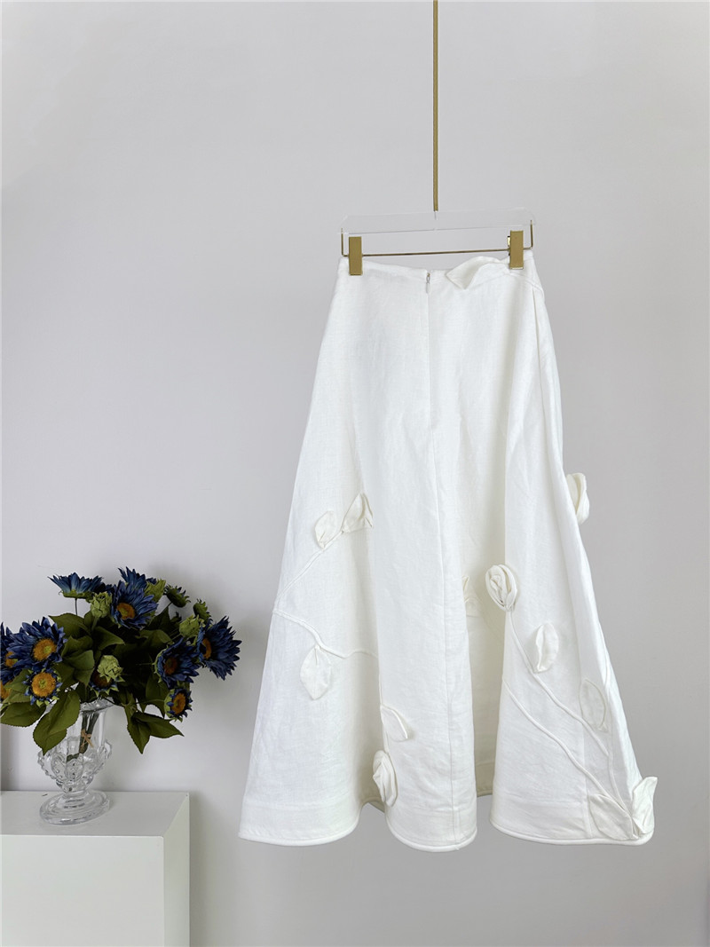 zimm 3D rose detail wide skirt replicas clothes