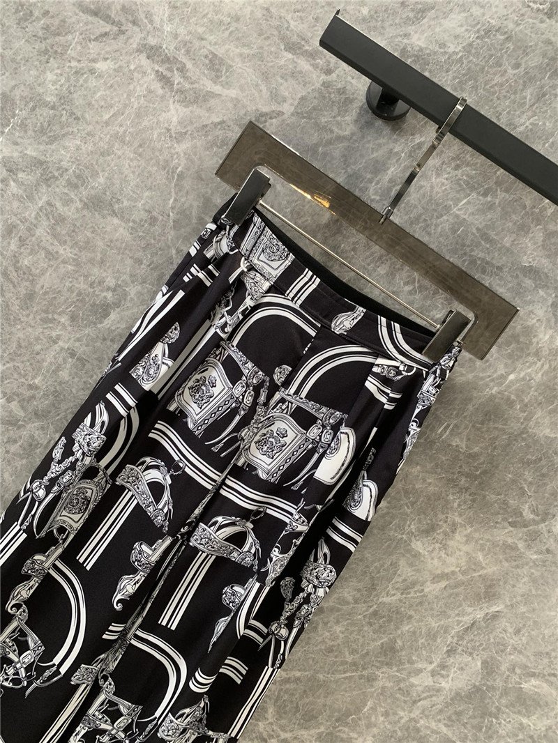 H**me5 loose print wide-leg pants replica d&g clothing