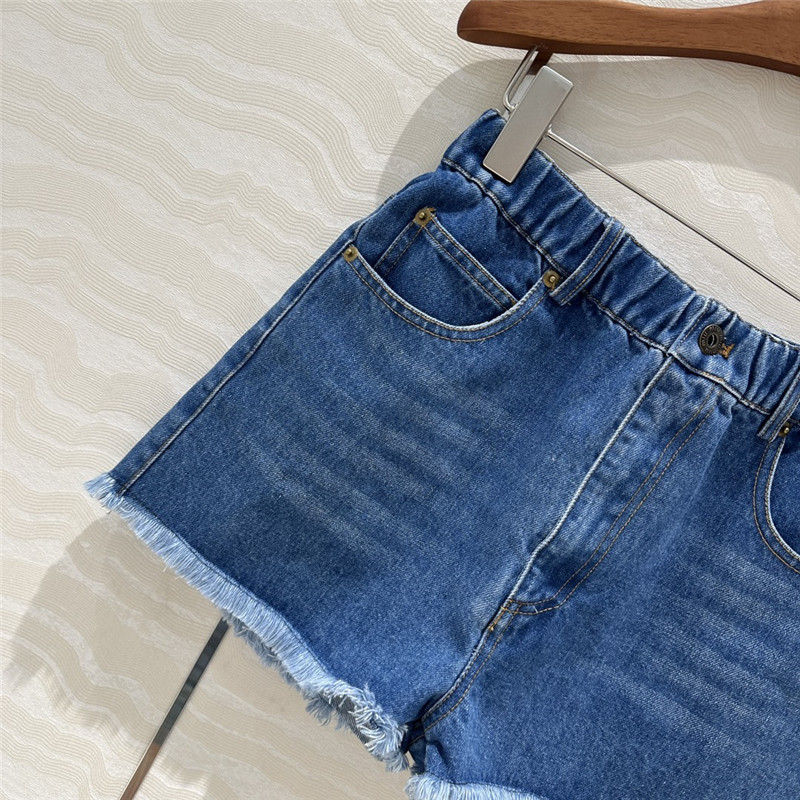 m1um1u S*per short mini denim shorts replica d&g clothing
