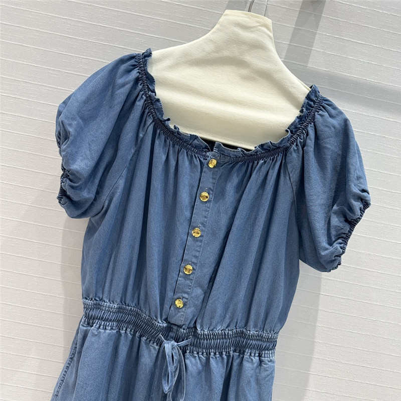 Ce1i*e holiday style puff sleeve jumpsuit replica clothes